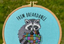 The Artful Possum’s Embroidery is the Best Kind of Silly